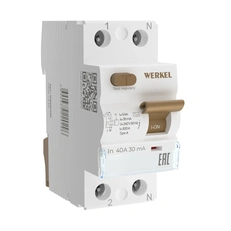 Изображение Устройство защитного отключения 1P+N 40A 30 mA type А 6 кА W812P406