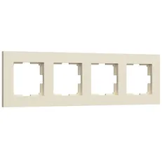 Изображение Рамка на 4 поста Slab (айвори матовый) W0042962