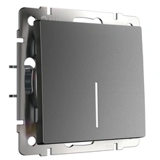 Изображение Выключатель одноклавишный с подсветкой (графит матовый) W1110164