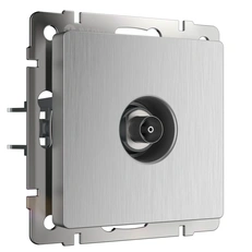 Изображение ТВ-розетка оконечная (cеребряный рифленый) W1183009