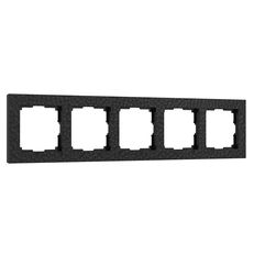 Изображение Рамка на 5 постов Hammer (черный) W0052408
